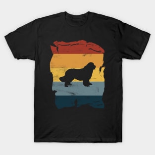 Newfoundland Dog Distressed Vintage Retro Silhouette T-Shirt